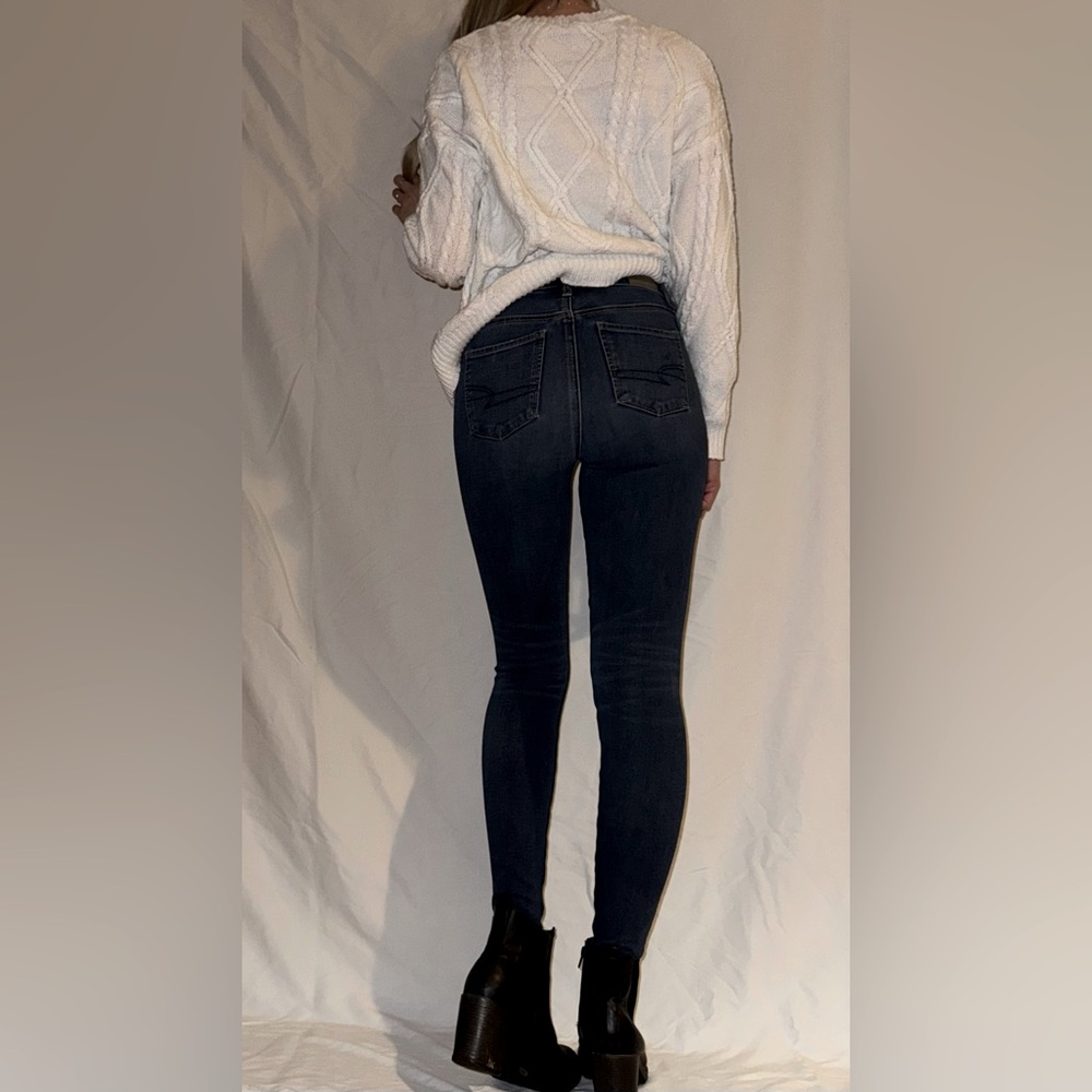 Dark blue American eagle skinny jeans